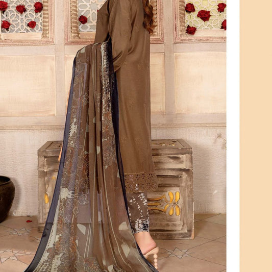 Chickenkari 3- Piece Unstitched Luxury Viscose D4