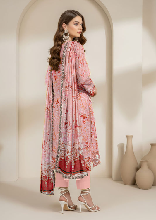 Abeeha-Exclusive 3 Piece Unstitched Embroidered Karandi Suit