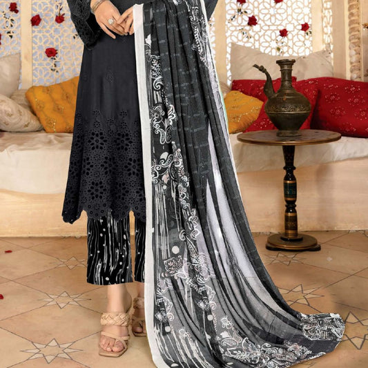 Chickenkari 3- Piece Unstitched Luxury Viscose D1