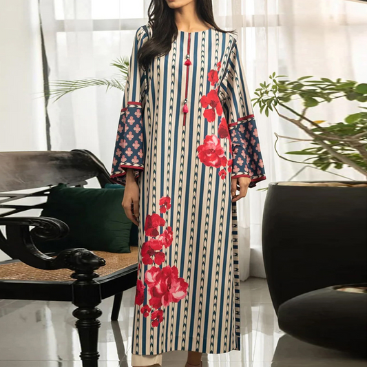 Kurti – 1 Piece Exclusive Printed Lawn Shirt (D5)