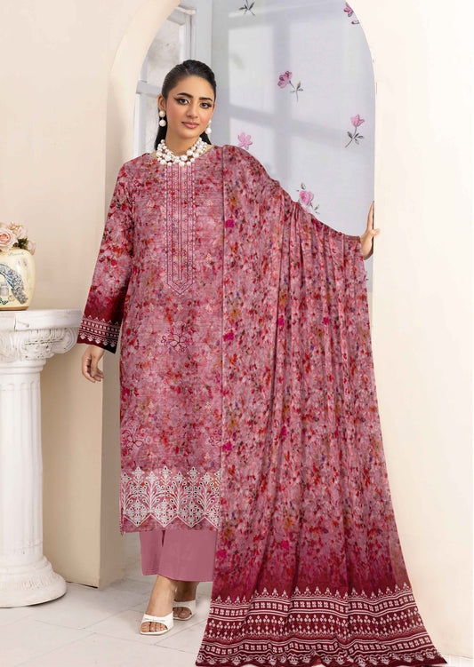 Ayma - 3 Piece Unstitched Digital Lawn Ensemble (D1)