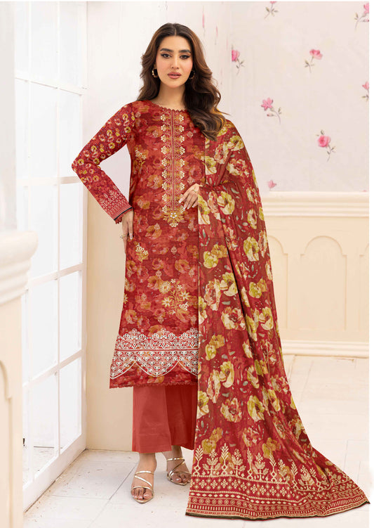 Ayma - 3 Piece Unstitched Digital Lawn Ensemble (D10)