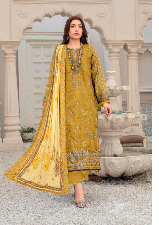 Bagh-E-Makhmul – Exclusive 3 Piece Unstitched Embroidered Winter Dora Suit