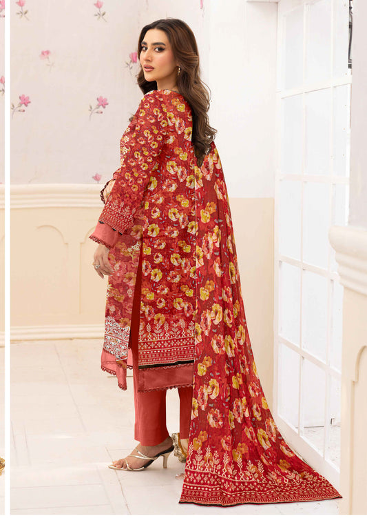 Ayma - 3 Piece Unstitched Digital Lawn Ensemble (D10)