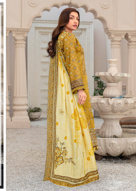 Bagh-E-Makhmul – Exclusive 3 Piece Unstitched Embroidered Winter Dora Suit