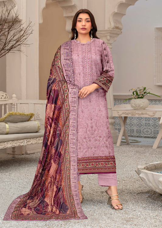 Bagh-E-Makhmul – Exclusive 3 Piece Unstitched Embroidered Winter Dora Suit