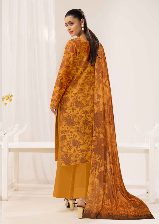 Gulmeena-Exclusive 3 Piece Unstitched Embroidered Winter Dora Suit