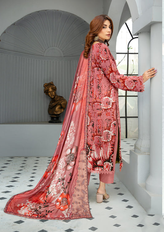 Mahnoor – Exclusive 3 Piece Unstitched Embroidered Viscose Suit