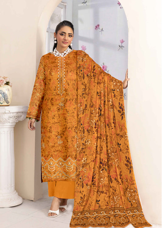 Ayma - 3 Piece Unstitched Digital Lawn Ensemble (D2)