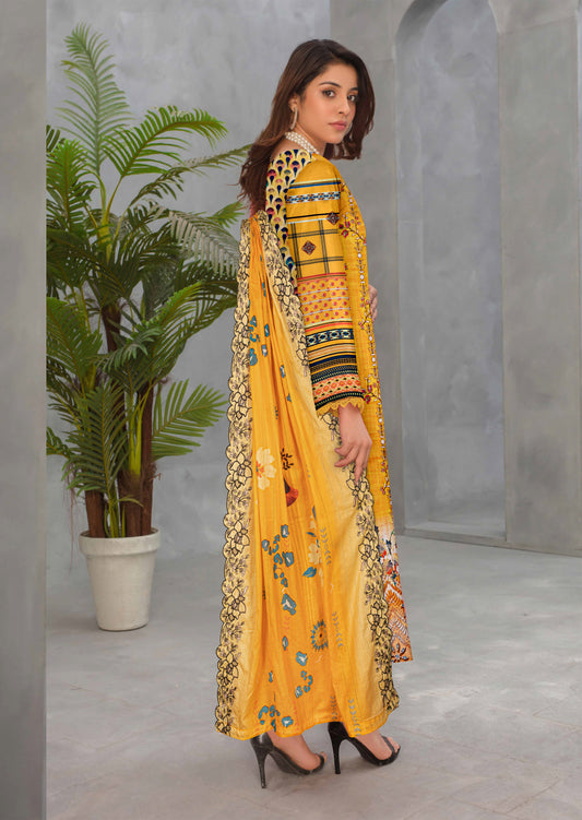 Mah-e-Rooh – 3 Piece Unstitched Digital Lawn Ensemble (D3)