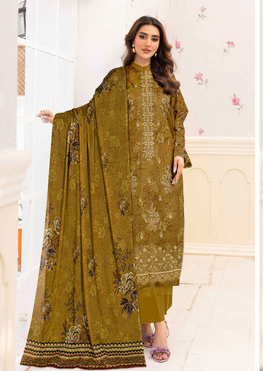 Ayma - 3 Piece Unstitched Digital Lawn Ensemble (D4)