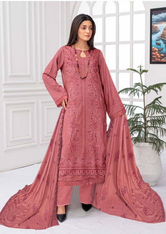 Gul Badan-Exclusive 3 Piece Unstitched Embroidered Karandi Suit