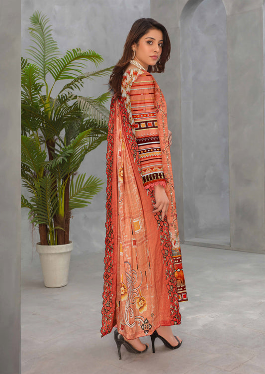 Mah-e-Rooh – 3 Piece Unstitched Digital Lawn Ensemble (D4)