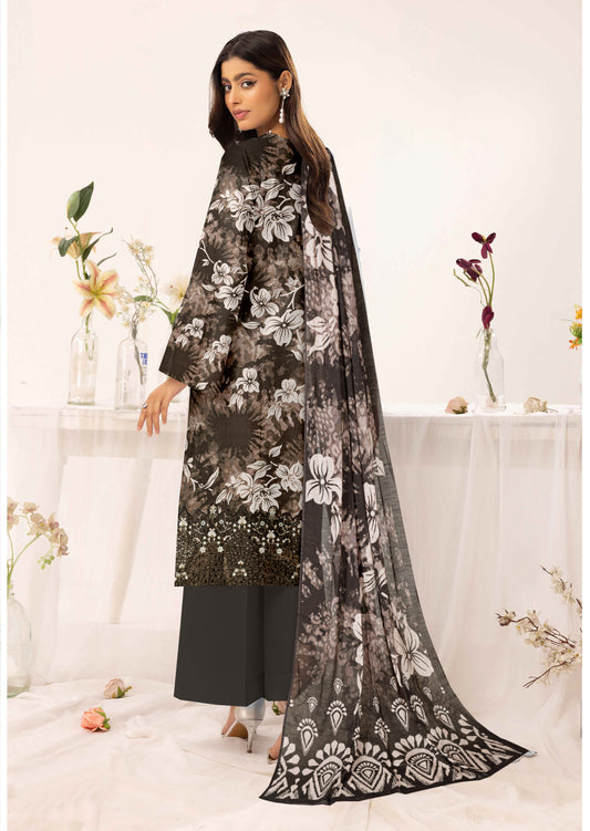 Gulmeena-Exclusive 3 Piece Unstitched Embroidered Winter Dora Suit