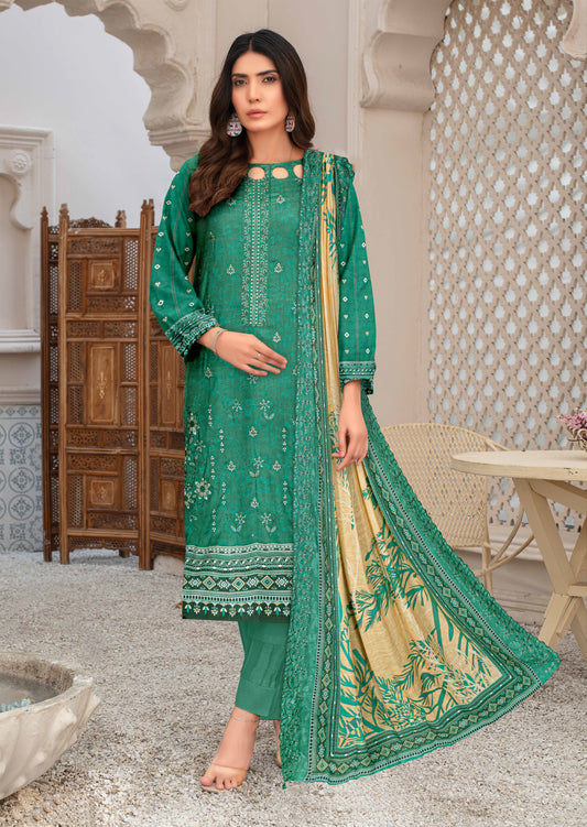 Bagh-E-Makhmul – Exclusive 3 Piece Unstitched Embroidered Winter Dora Suit