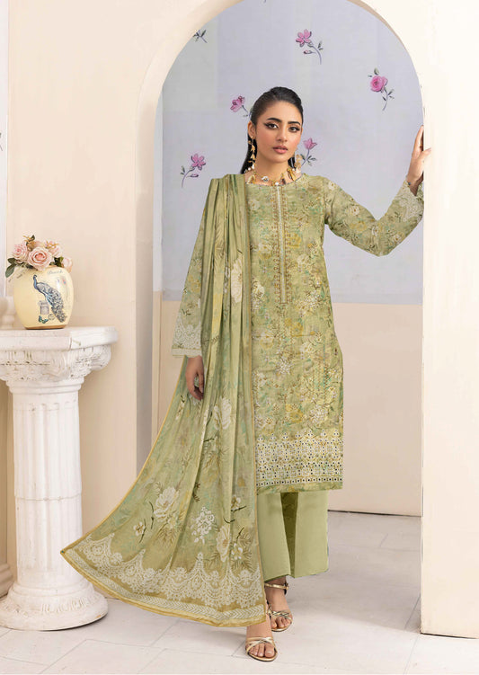 Ayma - 3 Piece Unstitched Digital Lawn Ensemble (D6)
