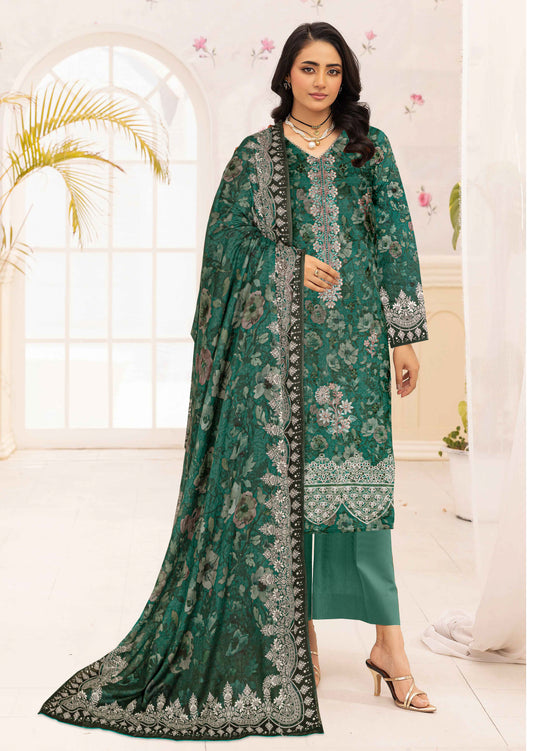 Ayma - 3 Piece Unstitched Digital Lawn Ensemble (D7)