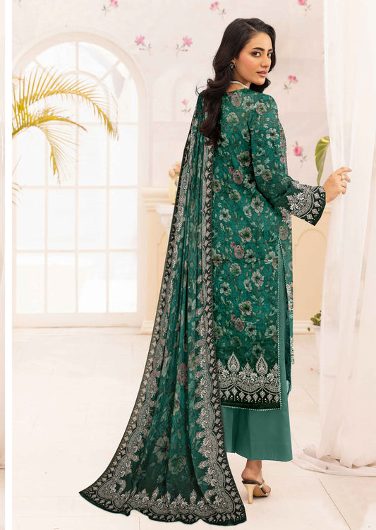 Ayma - 3 Piece Unstitched Digital Lawn Ensemble (D7)