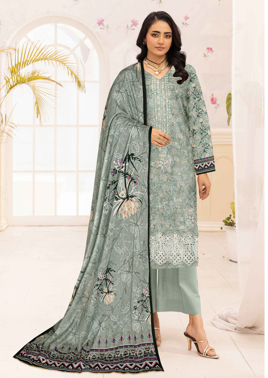 Ayma - 3 Piece Unstitched Digital Lawn Ensemble (D8)