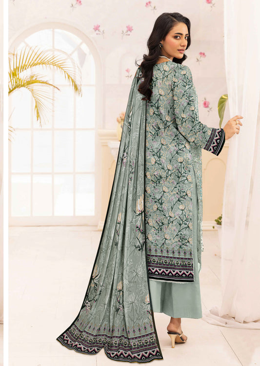 Ayma - 3 Piece Unstitched Digital Lawn Ensemble (D8)