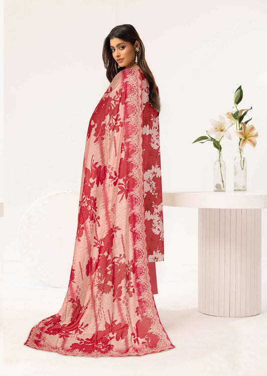 Gulmeena-Exclusive 3 Piece Unstitched Embroidered Winter Dora Suit