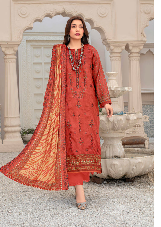 Bagh-E-Makhmul – Exclusive 3 Piece Unstitched Embroidered Winter Dora Suit