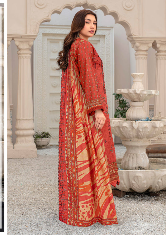 Bagh-E-Makhmul – Exclusive 3 Piece Unstitched Embroidered Winter Dora Suit