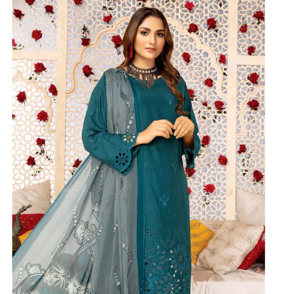 Chickenkari 3- Piece Unstitched Luxury Viscose D3