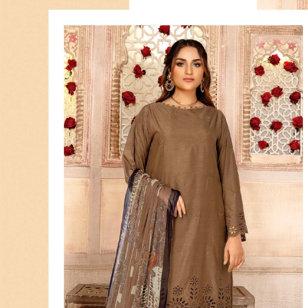 Chickenkari 3- Piece Unstitched Luxury Viscose D4