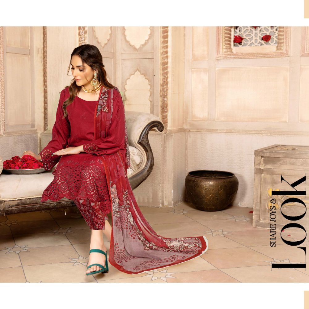 Chickenkari 3- Piece Unstitched Luxury Viscose D5
