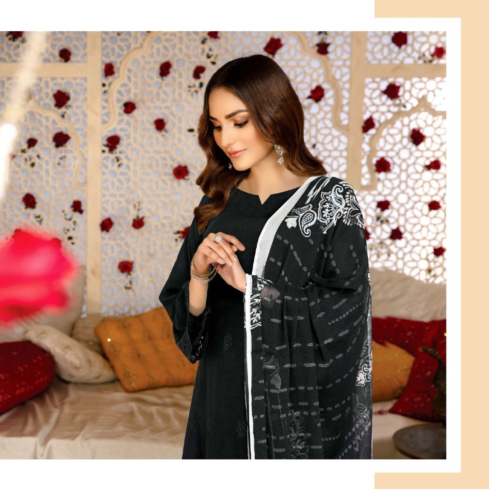 Chickenkari 3- Piece Unstitched Luxury Viscose D1