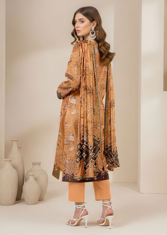 Abeeha-Exclusive 3 Piece Unstitched Embroidered Karandi Suit