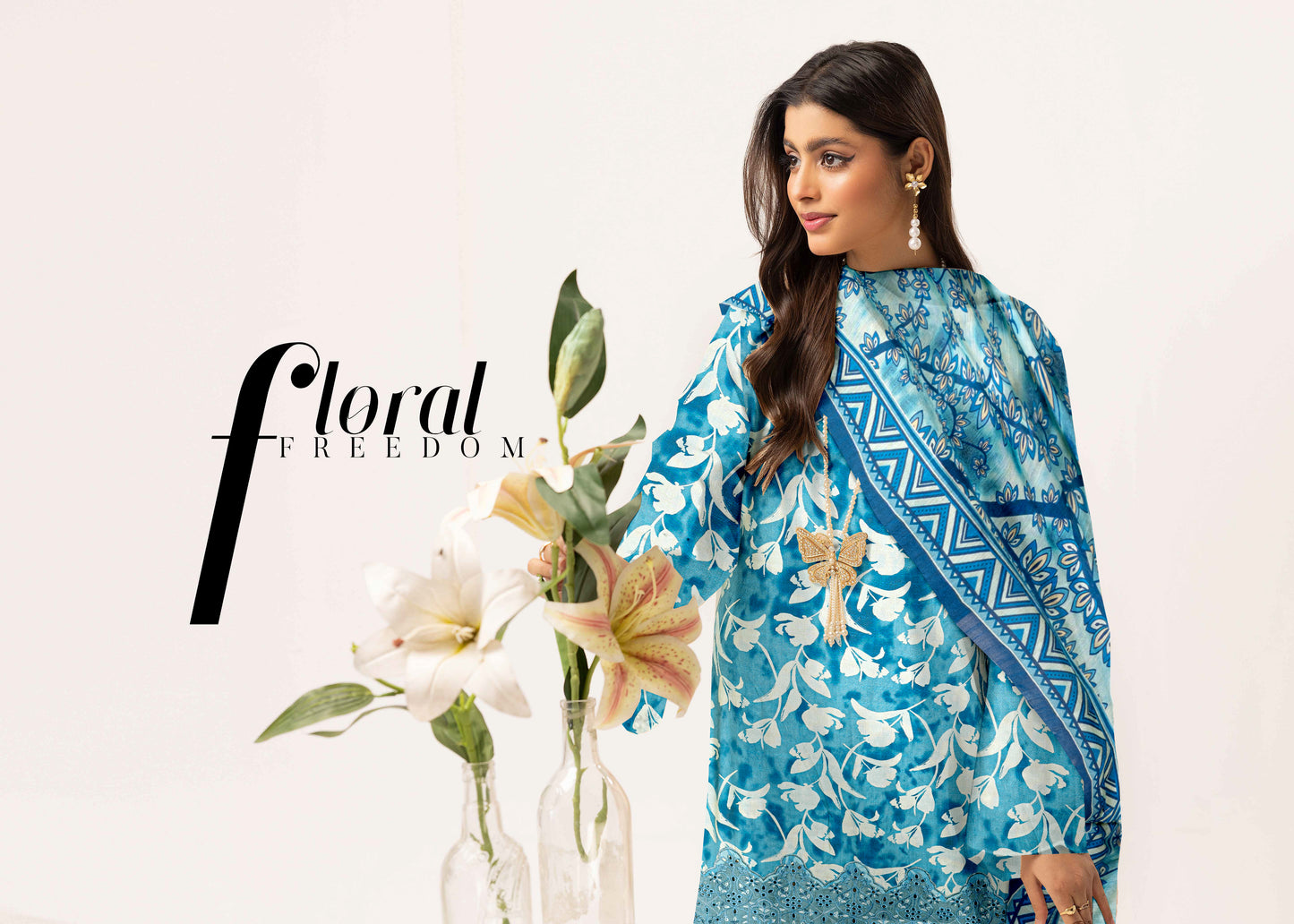 Gulmeena-Exclusive 3 Piece Unstitched Embroidered Winter Dora Suit