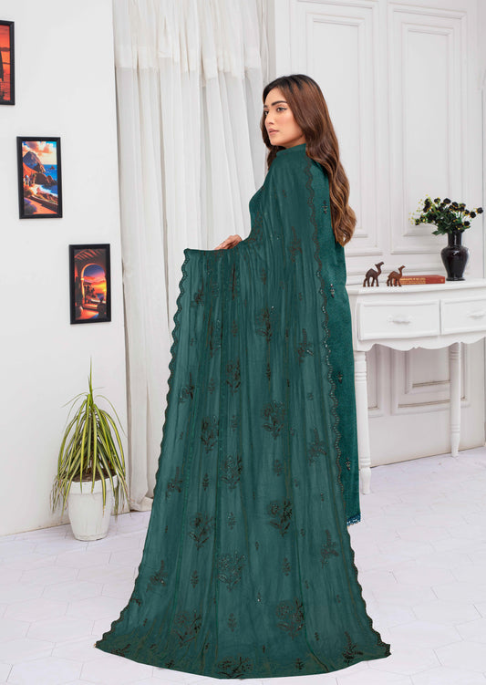 Gul Badan-Exclusive 3 Piece Unstitched Embroidered Karandi Suit