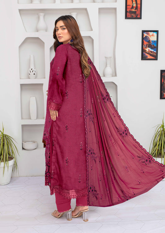 Gul Badan-Exclusive 3 Piece Unstitched Embroidered Karandi Suit
