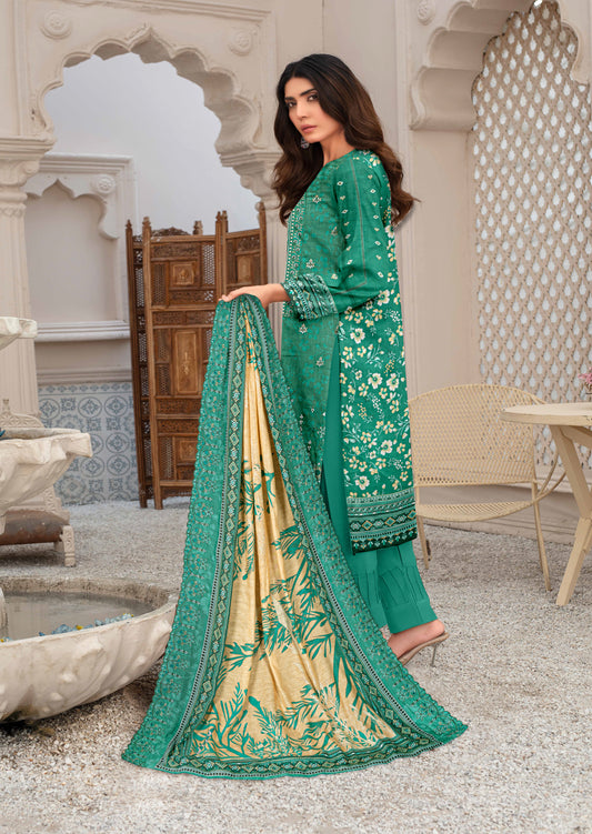 Bagh-E-Makhmul – Exclusive 3 Piece Unstitched Embroidered Winter Dora Suit